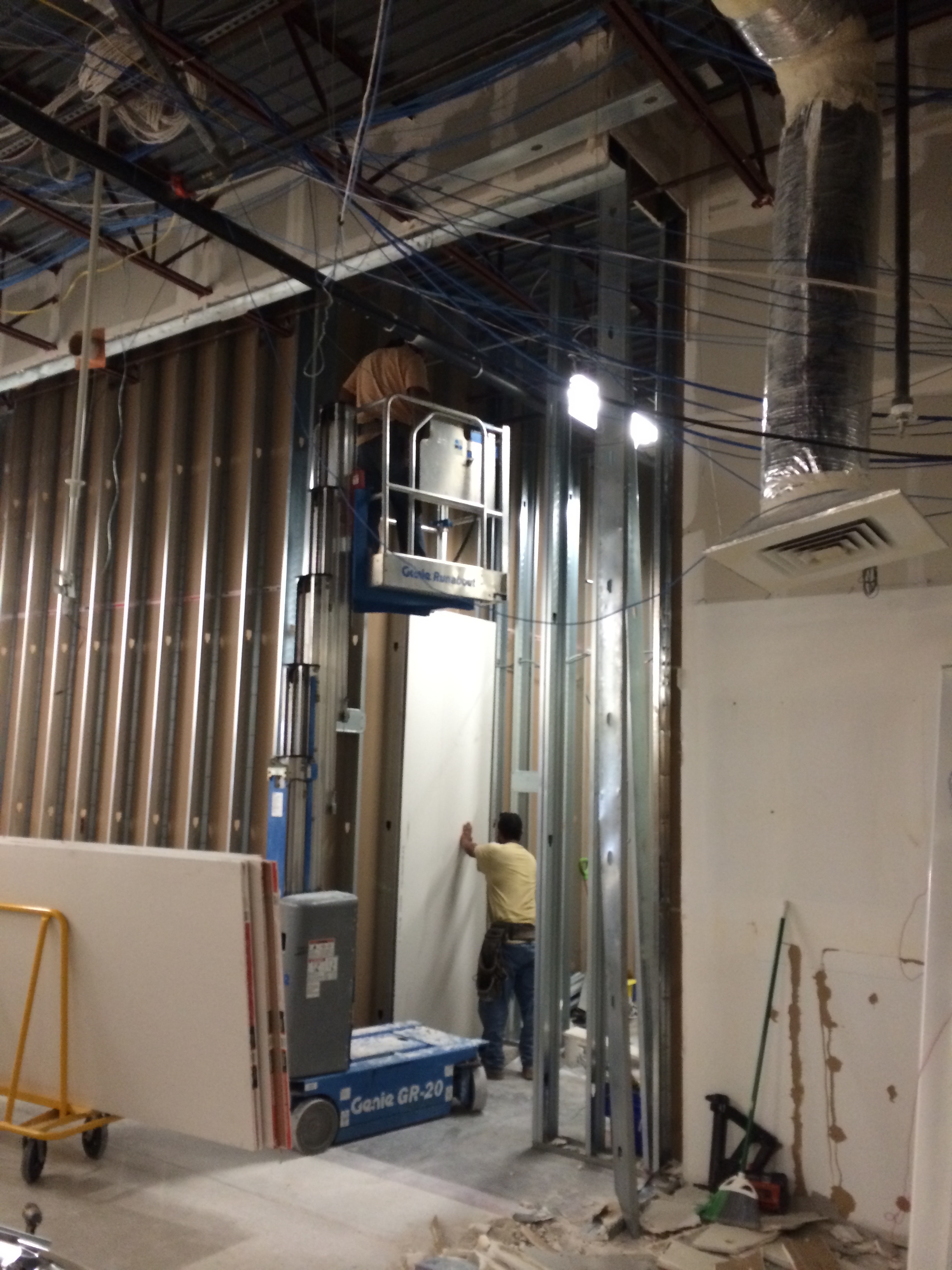 Drywall install 25 ft